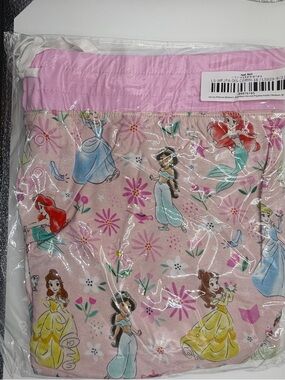 Women Pink Princess-Print Pajama Pants